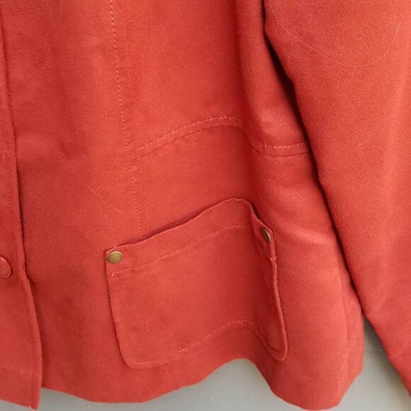 Koret Rust Faux Suede Feel Lined Blazer Size 16 - Picture 7 of 9